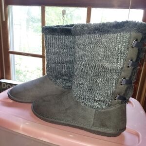 Sugar Panthea Microsuede Faux Fur Boots NEW Size 11